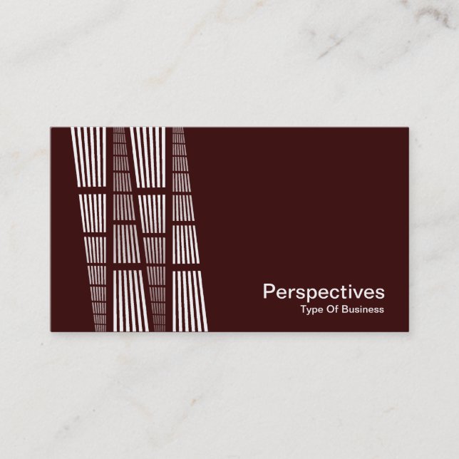 Carte De Visite Perspectives v2 - Blanc sur Brown foncé (Devant)