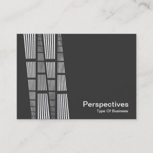 Carte De Visite Perspectives v2 - Blanc sur gris foncé