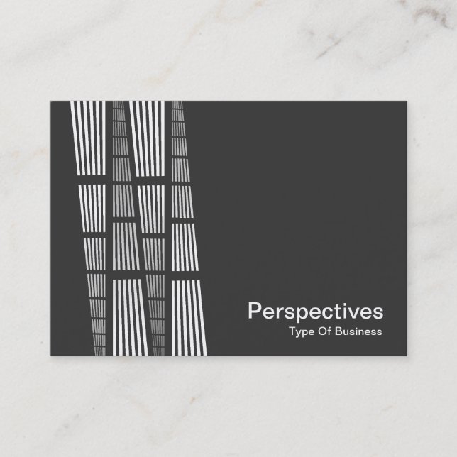 Carte De Visite Perspectives v2 - Blanc sur gris foncé (Devant)