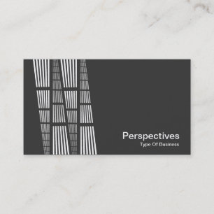 Carte De Visite Perspectives v2 - Blanc sur gris foncé