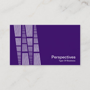Carte De Visite Perspectives v2 - Blanc sur le violet profond