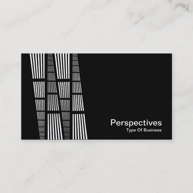 Carte De Visite Perspectives v2 - Blanc sur Noir (Devant)