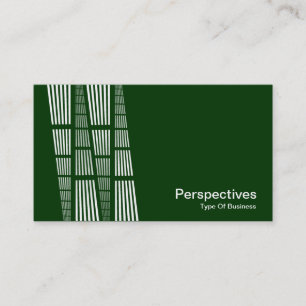 Carte De Visite Perspectives v2 - Blanc sur Vert foncé