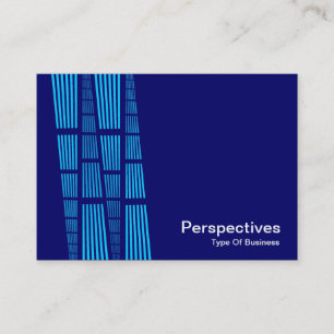 Carte De Visite Perspectives v2 - Bleu ciel et blanc sur marine pr