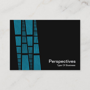 Carte De Visite Perspectives v2 - Ciel bleu et blanc sur noir