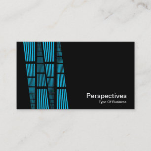 Carte De Visite Perspectives v2 - Ciel bleu et blanc sur noir