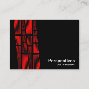 Carte De Visite Perspectives v2 - Rouge et blanc sur noir