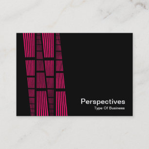 Carte De Visite Perspectives v2 - Rouge Néon et Blanc sur Noir