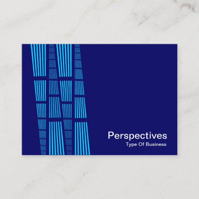 Carte De Visite Perspectives v2 - Sky Blue and White on Deep Navy (Devant)