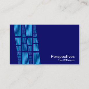 Carte De Visite Perspectives v2 - Sky Blue and White on Deep Navy