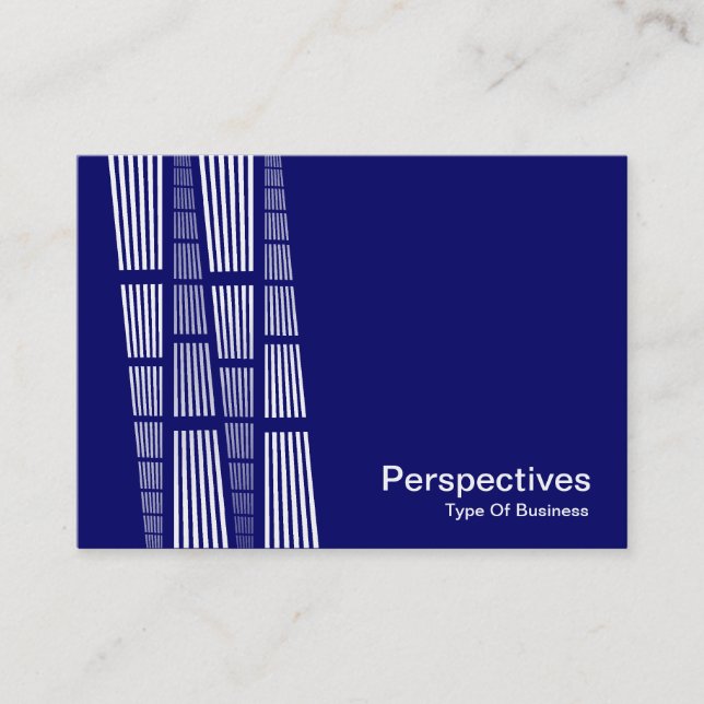 Carte De Visite Perspectives v2 - White on Deep Navy (Devant)