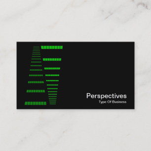 Carte De Visite Perspectives - Vert et Blanc sur Noir