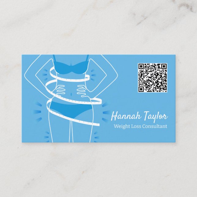 Carte De Visite Perte de poids QR personnalisé (Devant)