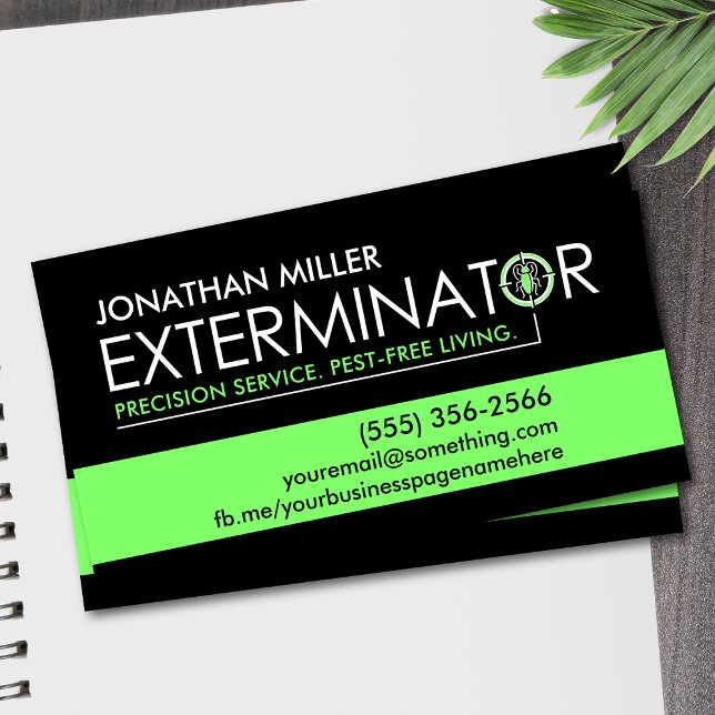 Carte De Visite Pest Control Services - Exterminator (Créateur téléchargé)