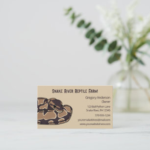 Carte De Visite Pet Ball Python Snake Repère