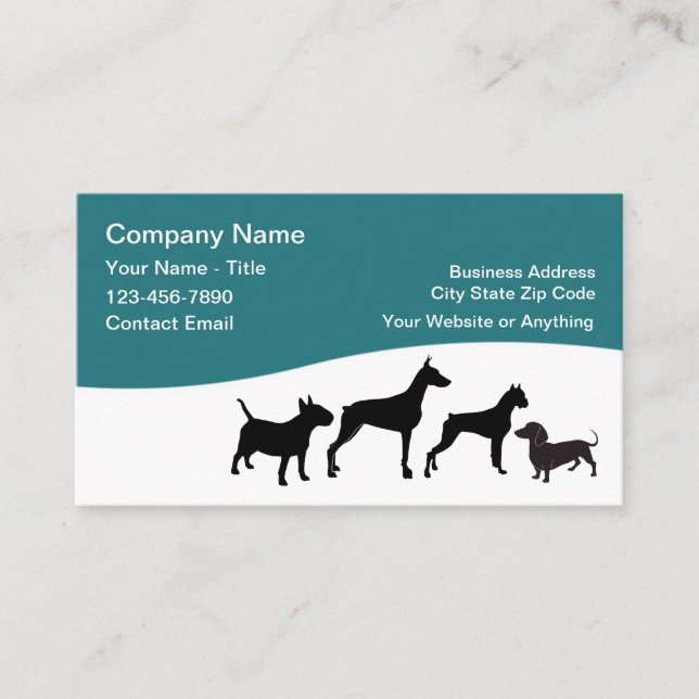 Carte De Visite Pet Care Business Cards Simple Design (Devant)