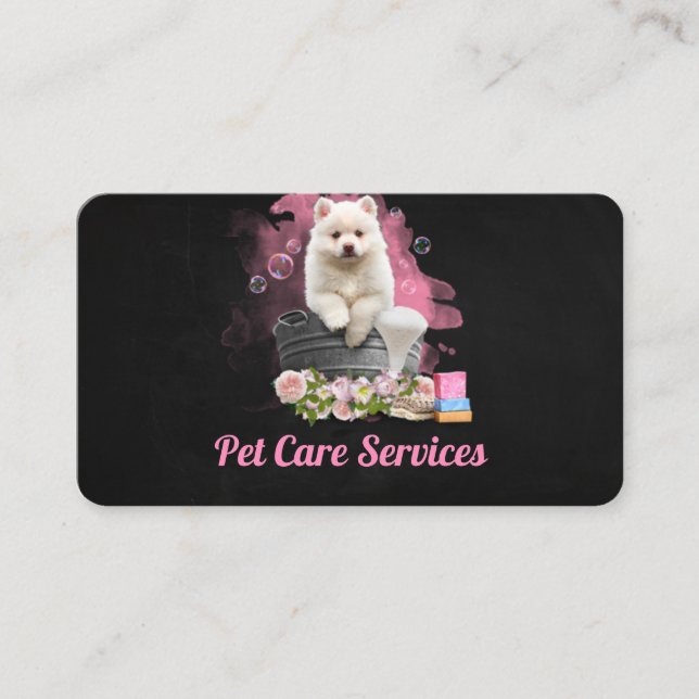 Carte De Visite Pet Care Services / Pet Salon (Devant)