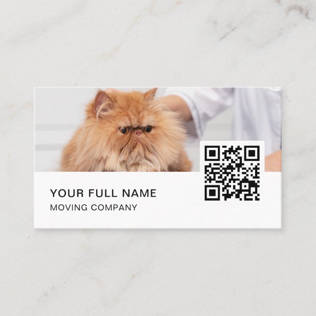 Carte De Visite Pet Groomer QR Code Logo Médias sociaux (Devant)