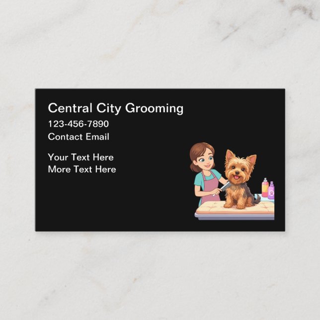 Carte De Visite Pet Groomer Simple Business Cards (Devant)