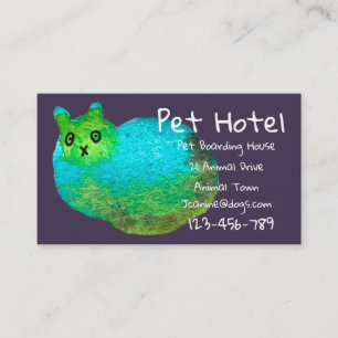 Carte De Visite Pet Hotel internat chat art professionnel