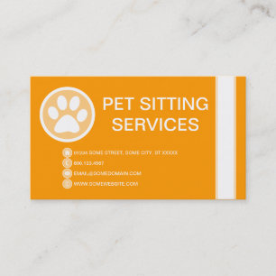 Carte De Visite PET PAW bubble