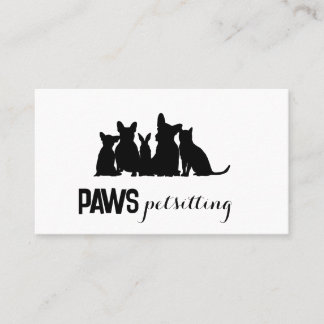 Carte De Visite Pet Silhouette Pet