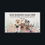 Carte De Visite Pet Sitter Walker chien fleurs de garde de chien<br><div class="desc">Pet Sitter Walker chien fleurs de garde de chien</div>