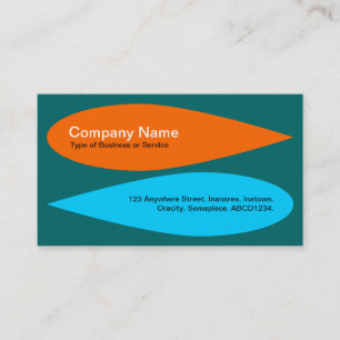 Carte De Visite Pétales alternatifs - Orange et Sky Blue