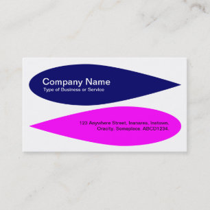 Carte De Visite Pétales Alternés - Navy et Magenta foncé
