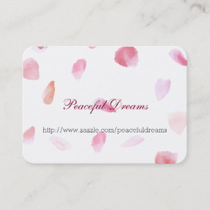 Carte De Visite Pétales Roses romantiques