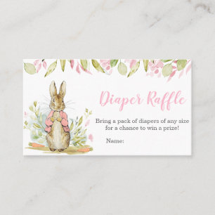 Carte De Visite Peter Rabbit Baby shower Déchets Raffle