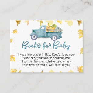 Carte De Visite Petit Baby shower Citrouille Pour Bébé Insérer