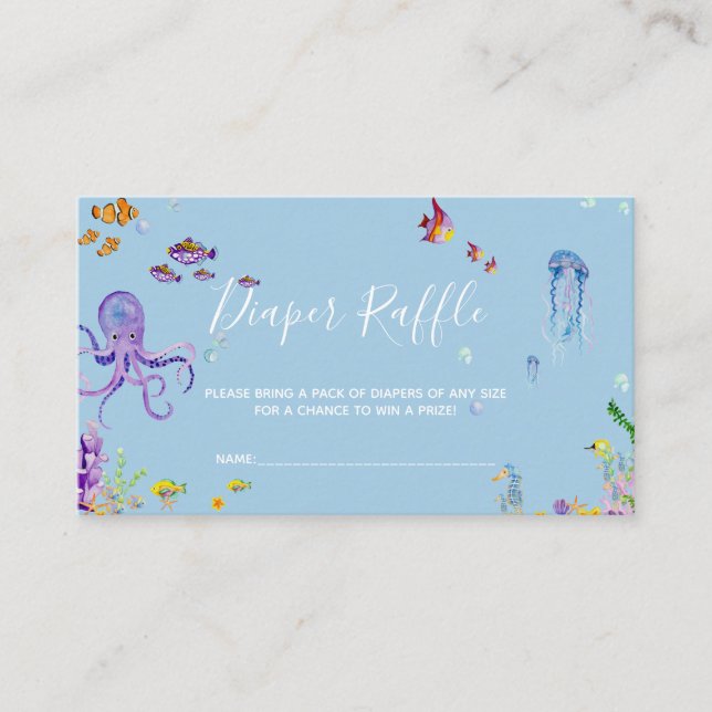 Carte De Visite Petit baby shower coutie billet de tirage (Devant)