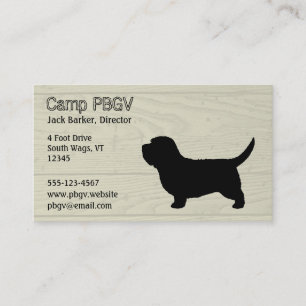 Carte De Visite Petit Basset Griffon Vendéen PBGV Silhouette