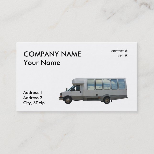 Carte De Visite petit bus touristique (Devant)