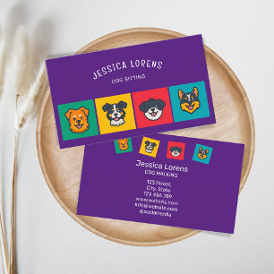 Carte De Visite Petit chien, Groomer pour animaux, Vétérinaire, Ch