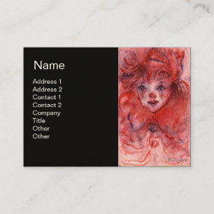 CARTE DE VISITE PETIT CLOWN ROUGE