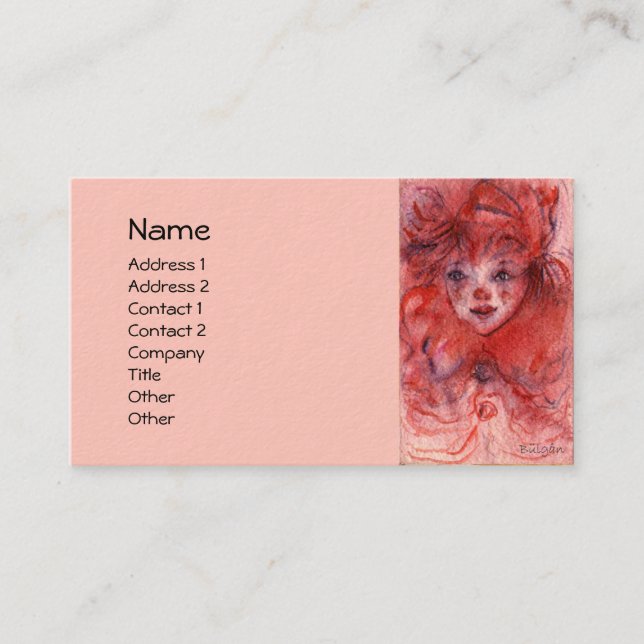 CARTE DE VISITE PETIT CLOWN ROUGE (Devant)