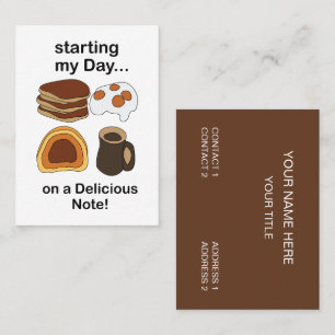 Carte De Visite Petit déjeuner : commencer ma journée sur une note