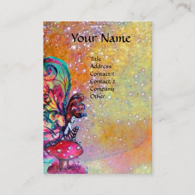 Carte De Visite Petit Elfe de Champignons (Devant)