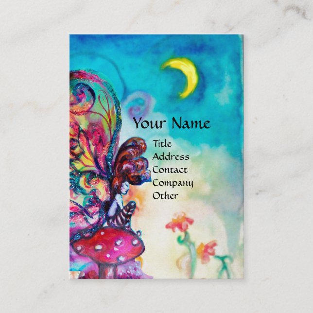 Carte De Visite Petit Elfe de Champignons (Devant)