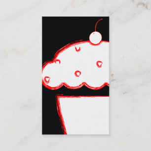 Carte De Visite petit gâteau grunge de cerise