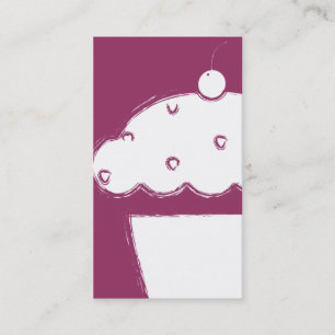 Carte De Visite petit gâteau grunge de cerise