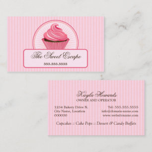 Carte De Visite Petit gâteau rose