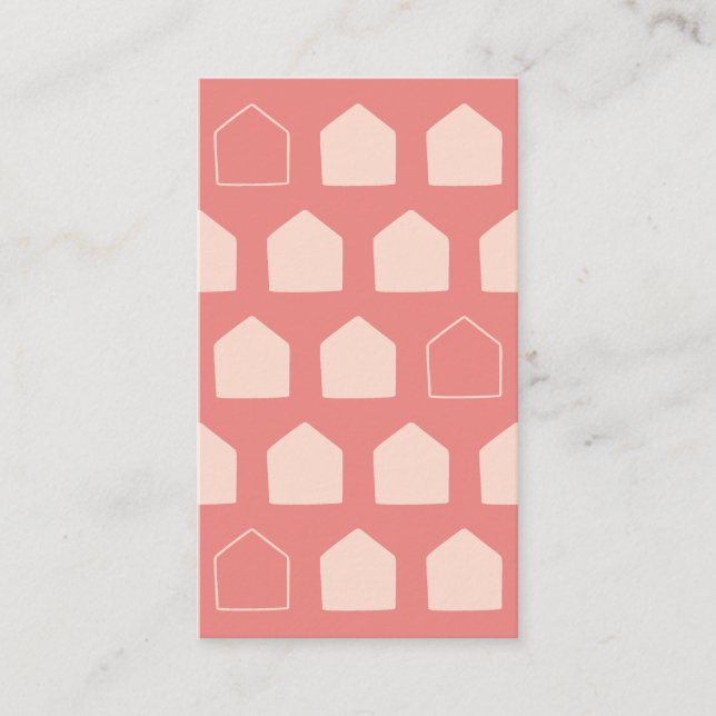 Carte De Visite Petit Motif Maison Simple Architecture Immobilier (Devant)