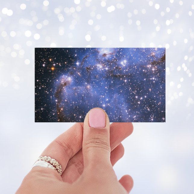 Carte De Visite Petit Nuage de Magellan (Create your own minimalist blue celestial photo business card.)