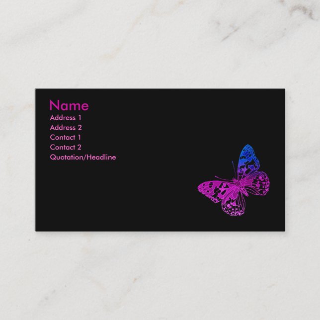 Carte De Visite Petit Papillon (Devant)