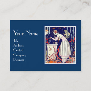 CARTE DE VISITE PETIT POISSON ÉTONNANT, MONOGRAMME DE MODE BEAUTÉ