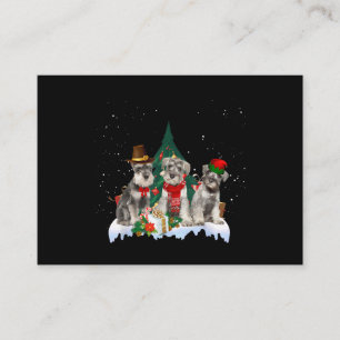 Carte De Visite Petit Schnauzer de Noël