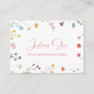 Carte De Visite Petite florale à motif QR